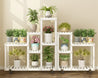 One Tree Hydroponics Plant Stand White combination wheel Multi-layer Solid Wood Flower Stand